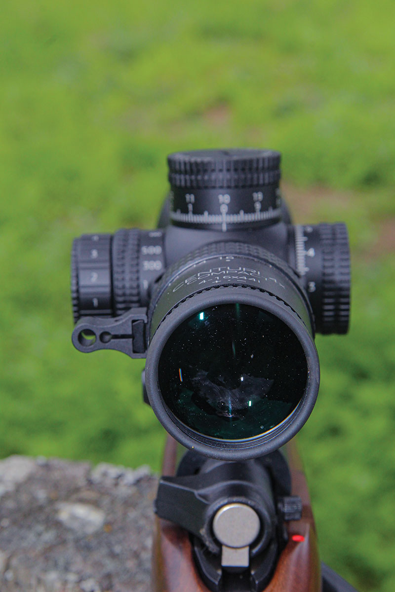The Centuri 4x Compact from GPO includes a generous eye box combined with a 3.75-inch eye relief. With the right base and ring combination, this makes scope alignment nearly instantaneous.